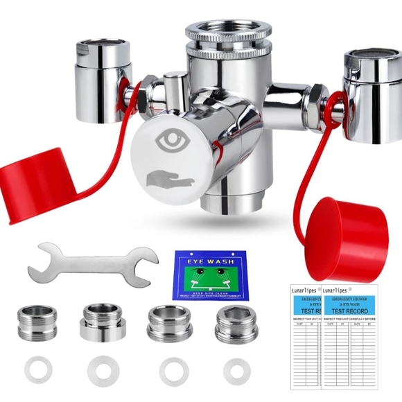 NWT-Lunarlipes Faucet Mounted Eyewash Station. $21 - Picture 2 of 11